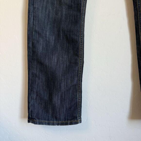 Buffalo David Bitton Jeans Mens 34x30 Dark Blue Relaxed Straight Driven Denim - Picture 2 of 7